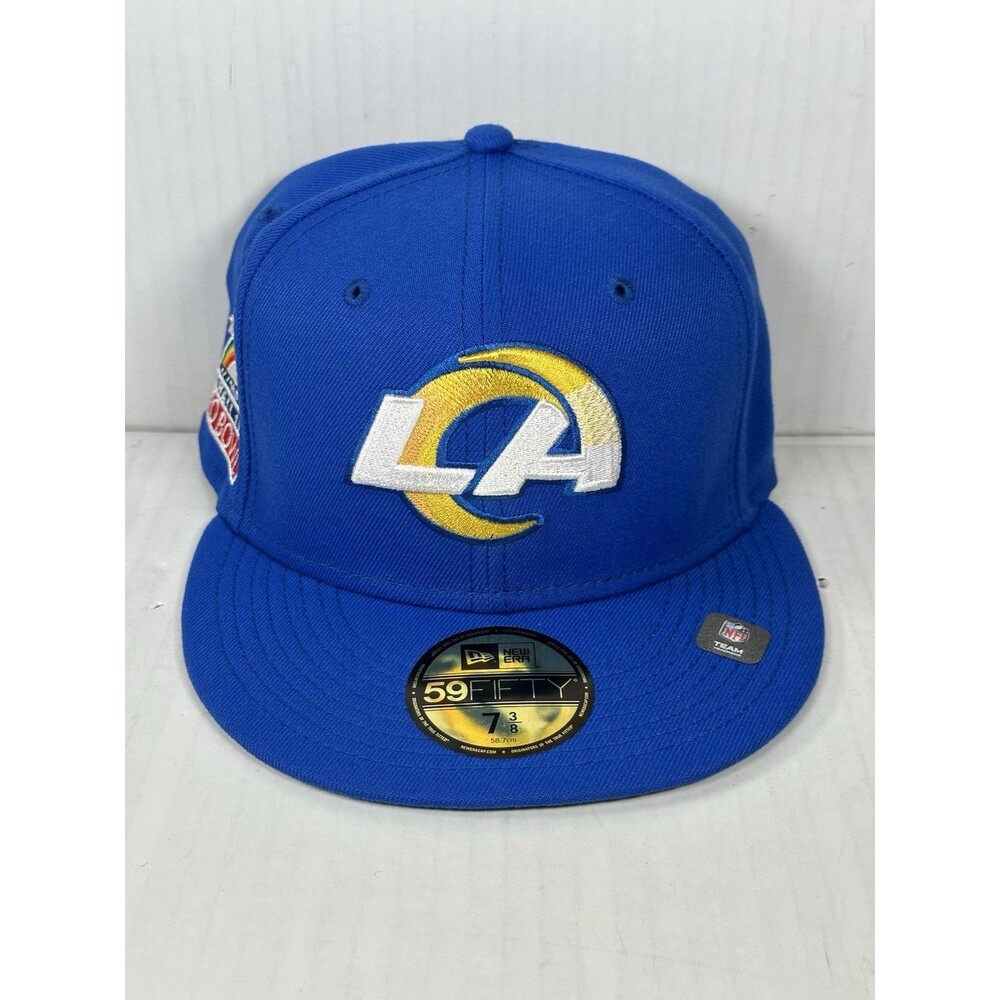 Size 7 3/8 New Era 59FIFTY Los Angeles Rams 1990 Pro Bowl Mens Fitted Blue Hat